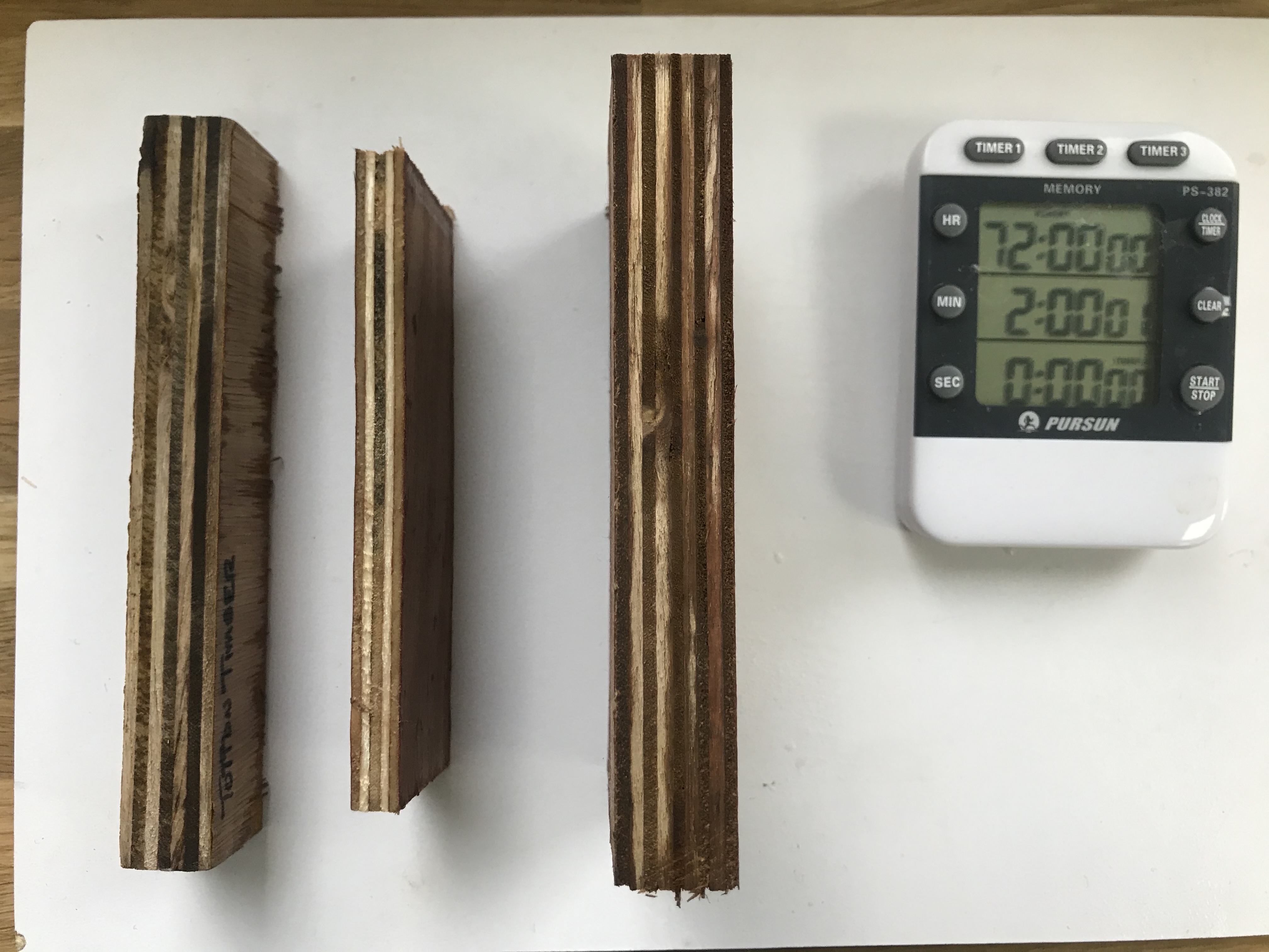 Last year we were lucky enough to have the opportunity to have our Far Eastern Plywood scrutinized by the old WBP 72 hour test - it passed!