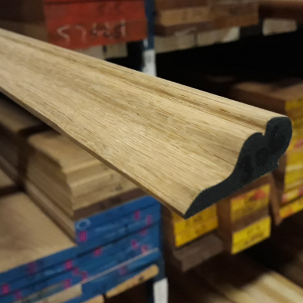 Product photograph of 25 x 50mm American White Ogee Picture Rail American White Oak Ogee Picture Rail