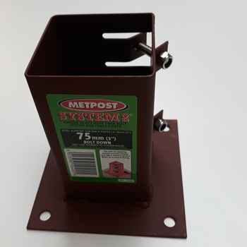 Product photograph of 75 x 75mm System 2 Bolt Down Metpost 75 x 75mm System 2 Bolt Down Metpost