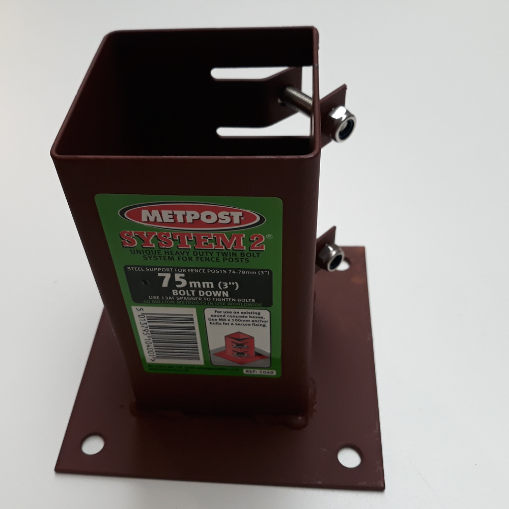 Image of 75 x 75mm System 2 Bolt Down Metpost