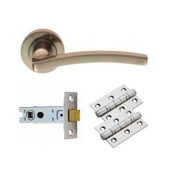 Product photograph of Carlisle Brass TAVIRA Latch Pack SATIN NICKEL TAVIRA