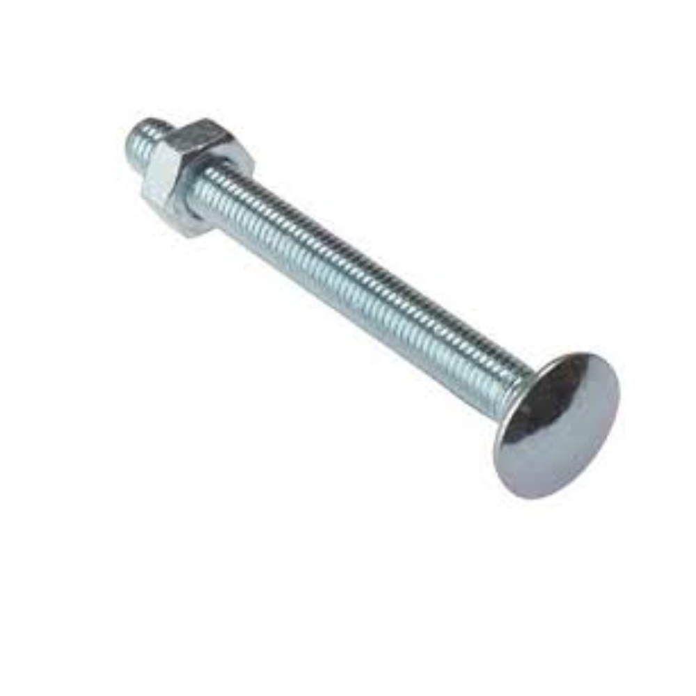 Product photograph of M12 Coach Bolt and Nut BZP 