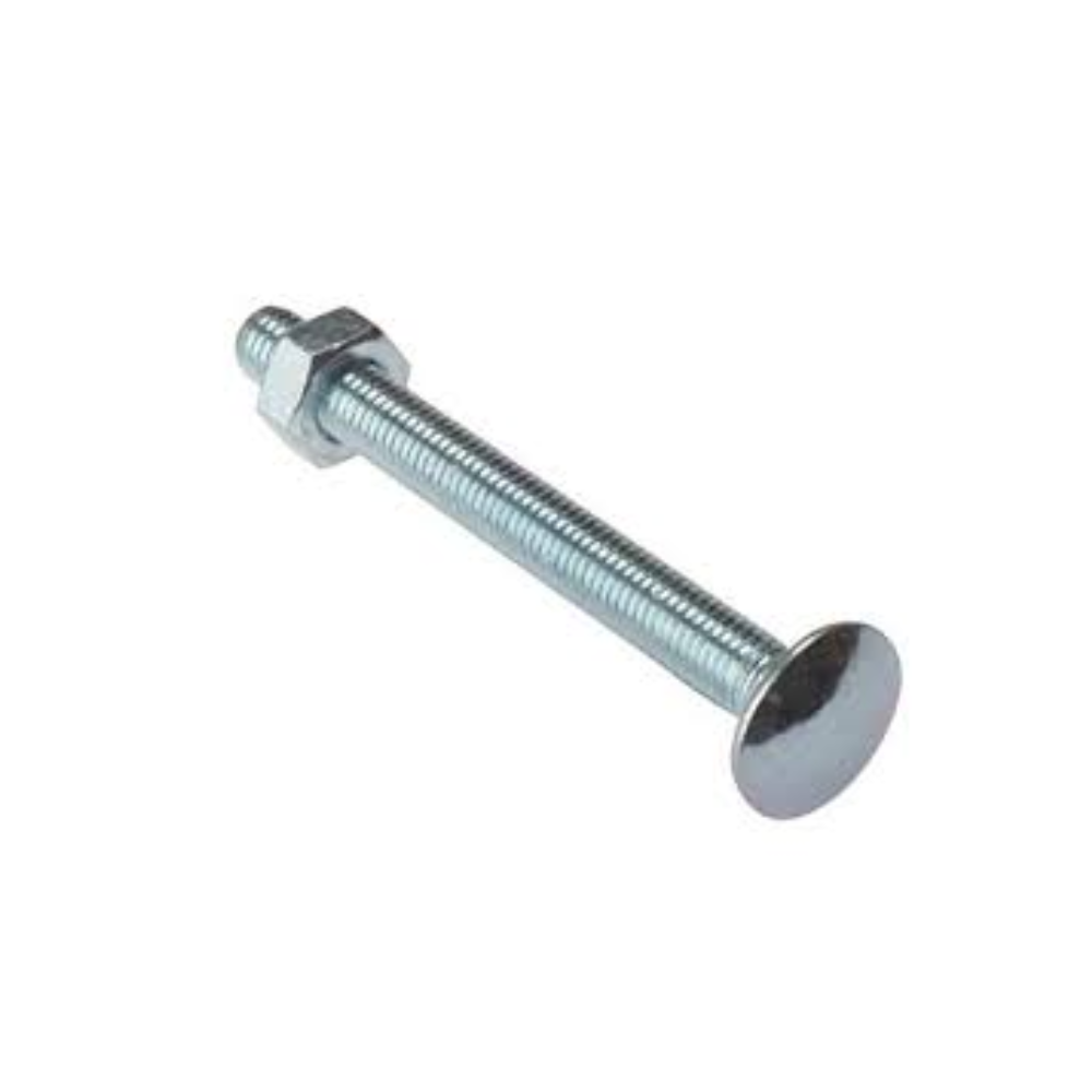 Product photograph of M6 Coach Bolt and Nut BZP 