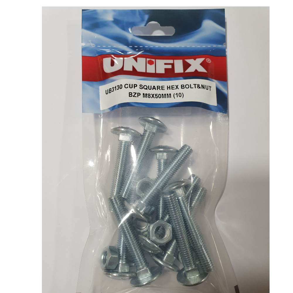 Sub image of M6 Coach Bolt and Nut BZP  number 2 in the gallery of images