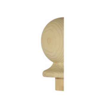 Product photograph of NC2PHALF Pine Ball Newel Cap 85 x 41 x 106mm Pine Ball Newel Cap (NC2PHALF)Half 