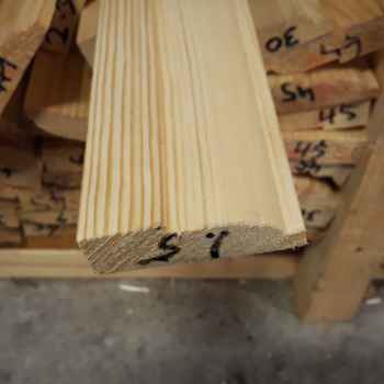 Product photograph of Ovolo Skirting / Architrave  PEFC 25 x 75mm Unsorted Redwood Ovolo Architrave