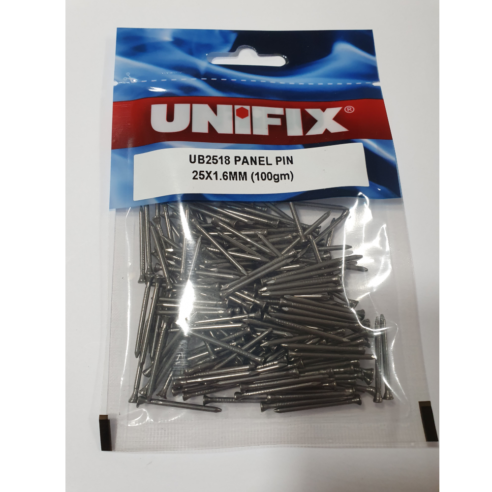 Product photograph of Panel Pins 100g Pack 