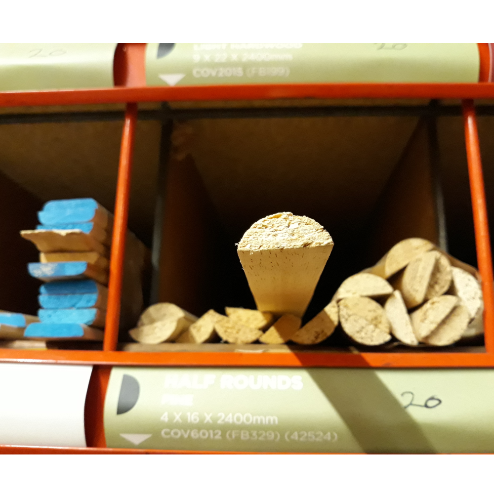 Product photograph of Pine Half Round 2400mm 