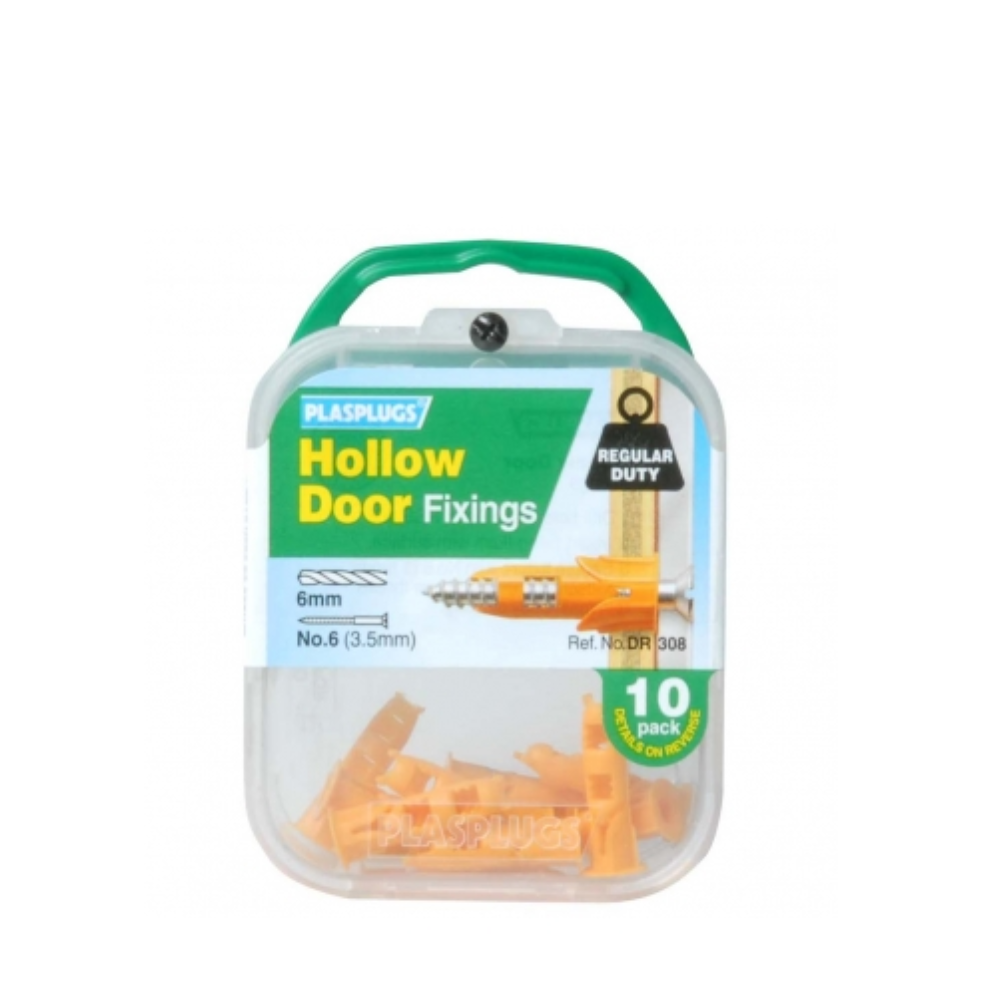 Product photograph of Plasplugs Hallow Door Fixings 