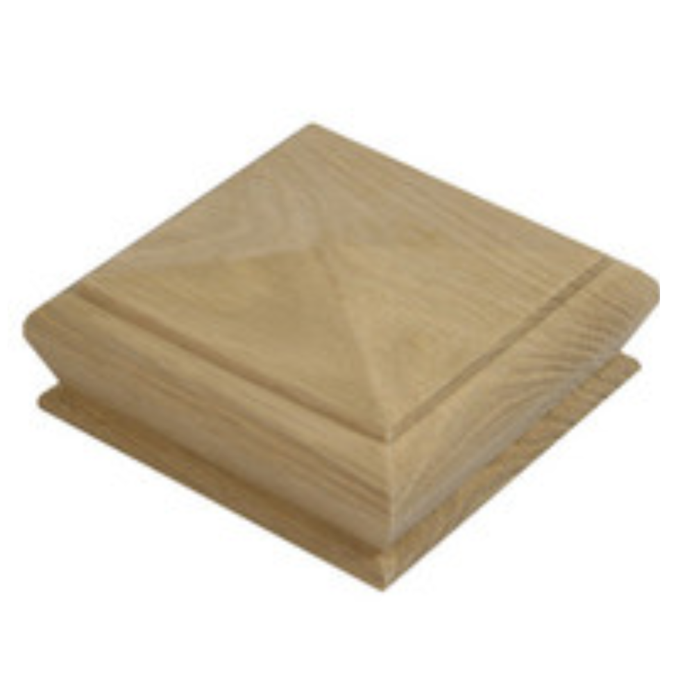 Image of WONC7 White Oak Pyramid Newel Cap 115 x 50mm (90mm)