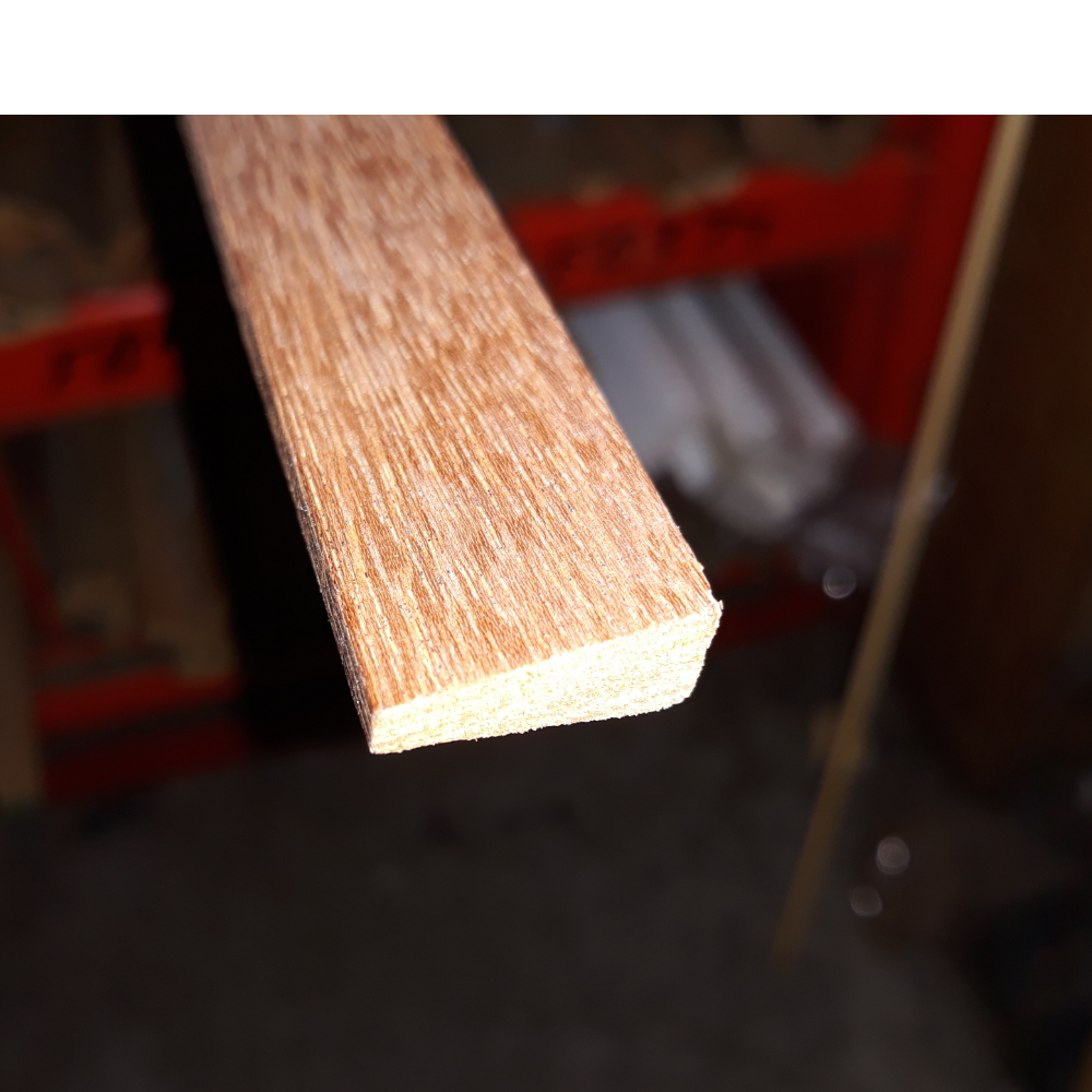 Product photograph of WDW1006  8 x 19 x 2400mm Dark Haedwood Angle Bead Dark Hardwood Chamfered Bead