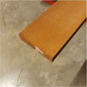 Product photograph of 12 x 54mm Fin Size PAR Door Lipping 2.4m Sapele 12 x 54mm Lipping