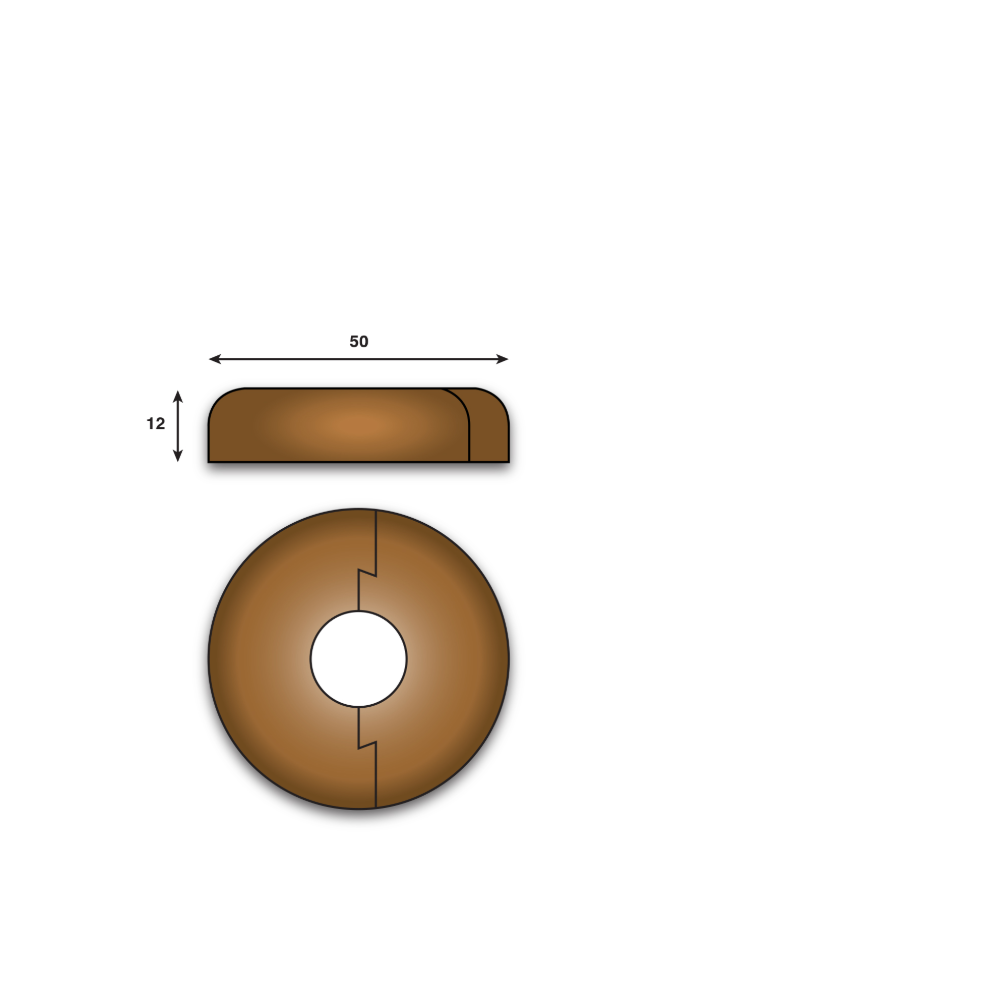 Image of Parallel Oak Pipe Covers (2 Pack)