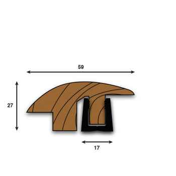 Product photograph of Parallel 27 x 59mm WSR22 Semi-Ramp Un-Fin Oak 18-22mm WSR22