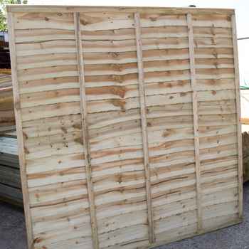Product photograph of Green P/T Waney Edge Fence Panel 