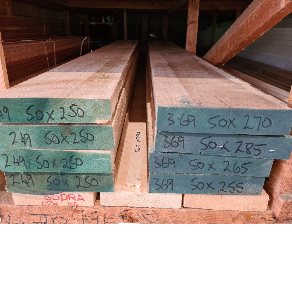 Product photograph of 50mm Sawn Poplar / Tulipwood 