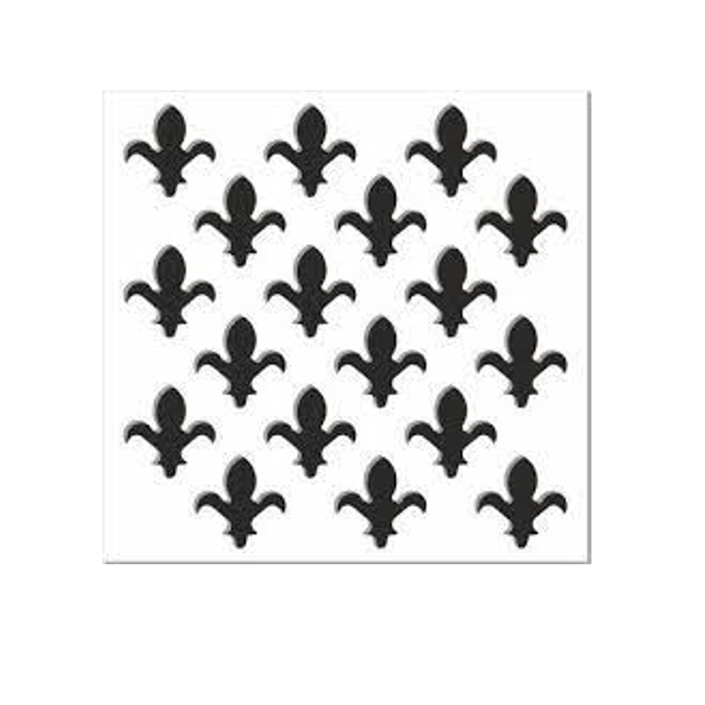 Image of Radiator Panel 1830 x 610 x 3mm Fleur De Lys Perfonet White Perforated MDF