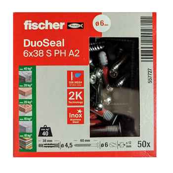 Sub image of FISCHER DUOSEAL 6 X 38MM S PLUG/SCREW A2  number 2 in the gallery of images