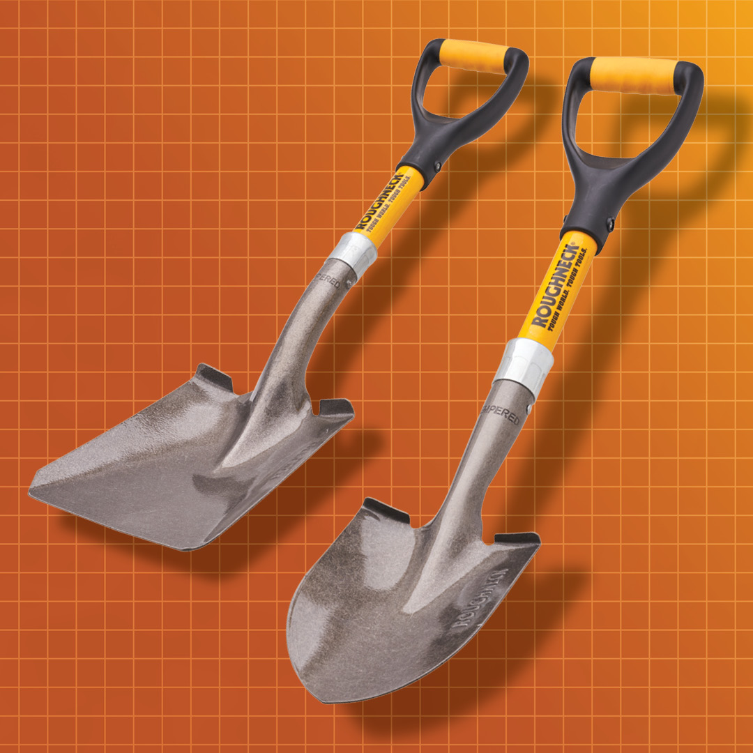 Product photograph of ROUGHNECK Bulk & Round Micro Shovel Twin Pack 