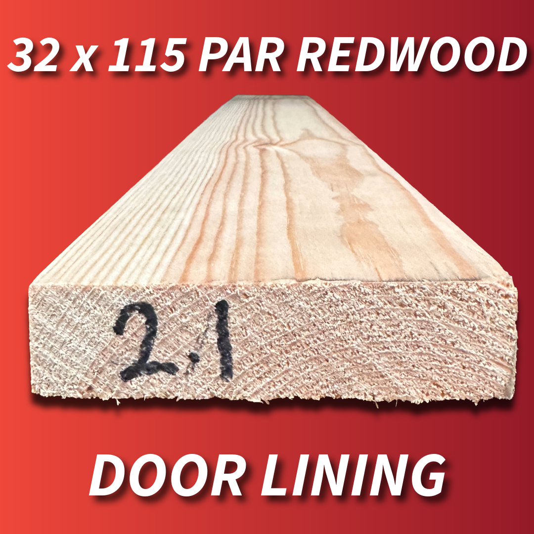 Product photograph of 32 X 115 PAR REDWOOD DOOR LININGS  PEFC 