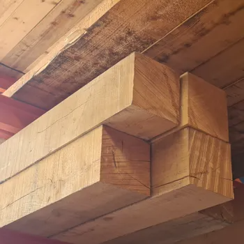 Image of 150 x 150 Oak Fresh Sawn European 2.4M