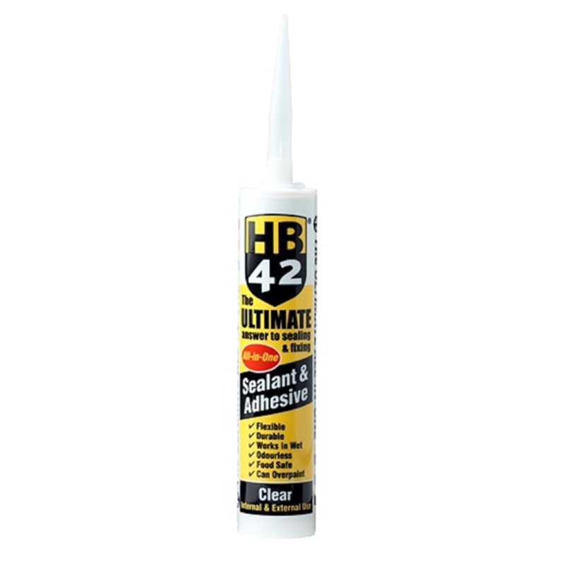 Product photograph of HB42 Ultimate Sealant/Adhesive Clear 290ml 