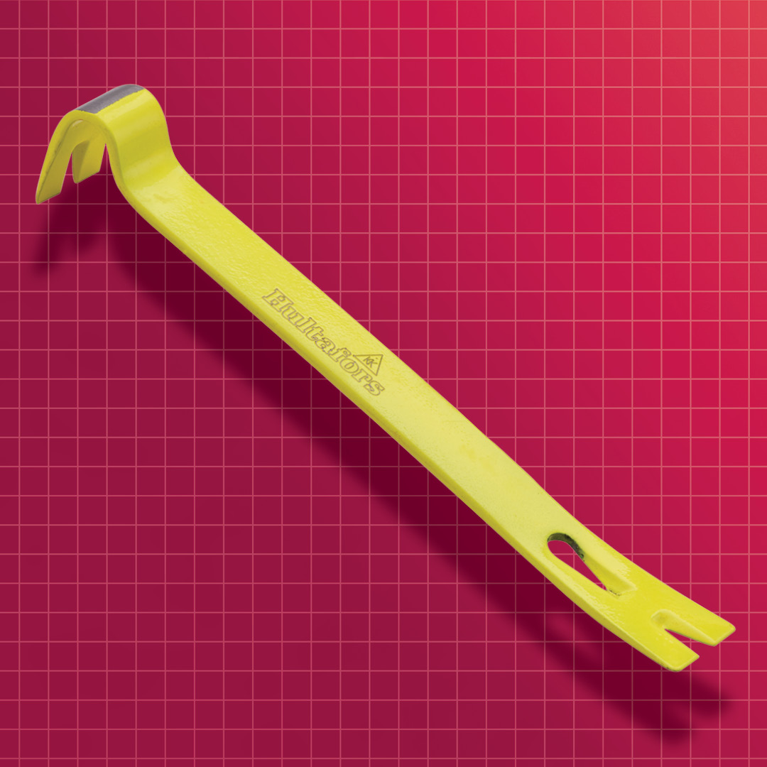 Product photograph of HULTAFORS 175mm (7") Hi Vis Mini Wrecking Bar 