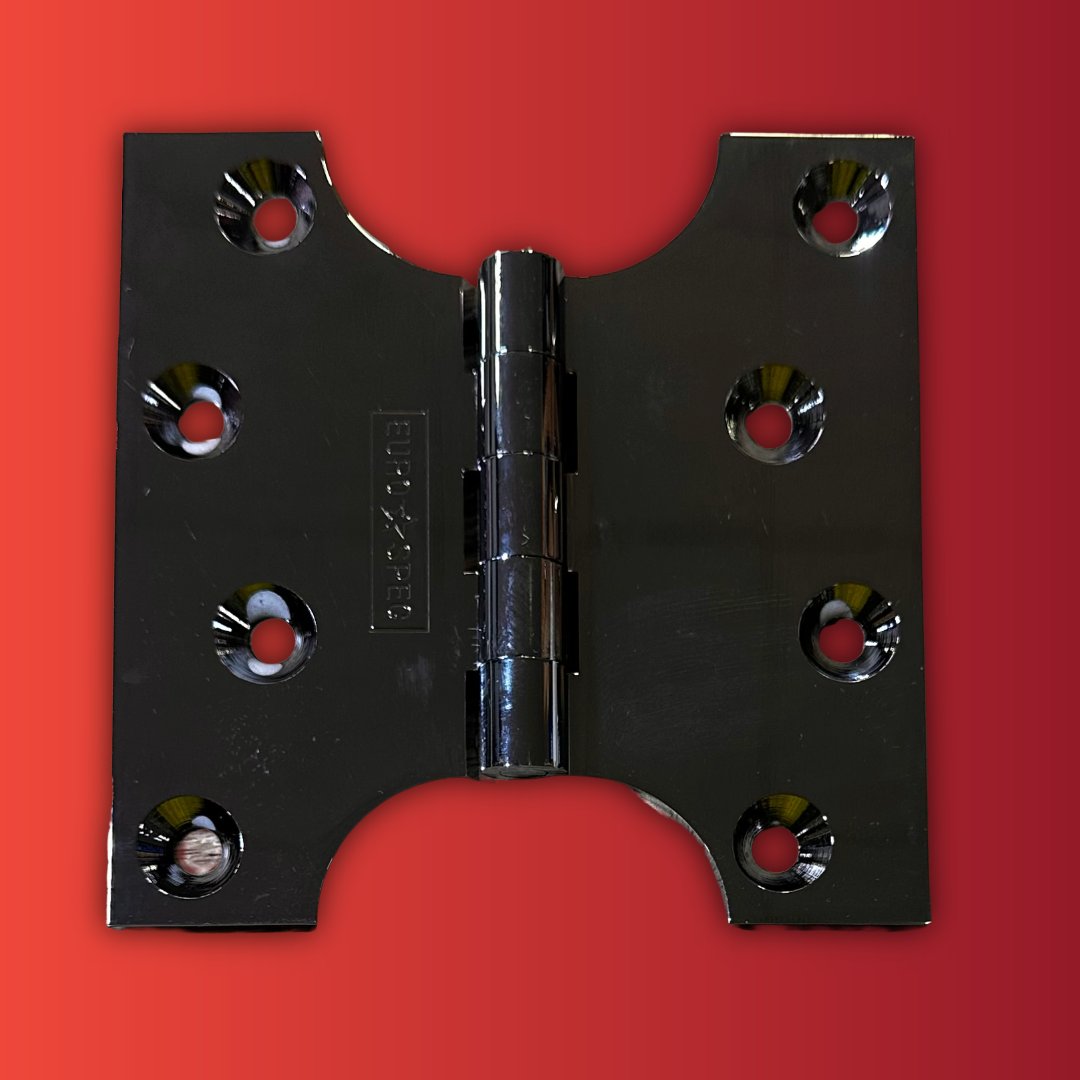 Product photograph of 100MM CHROME PARLIAMENT HINGE 50MM THROW 