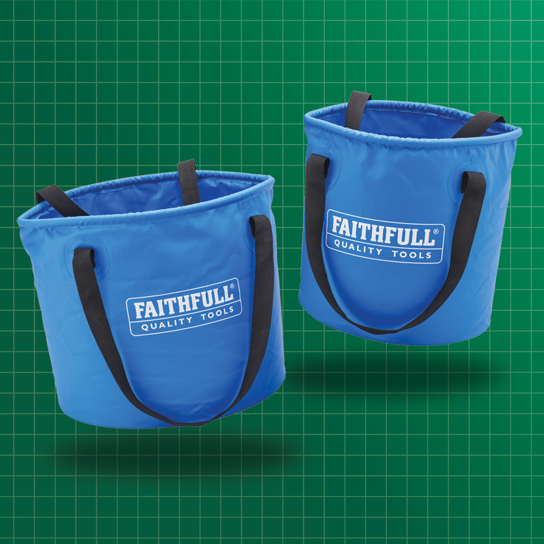 Product photograph of FAITHFULL 12L & 20L Collapsible Bucket Pack 
