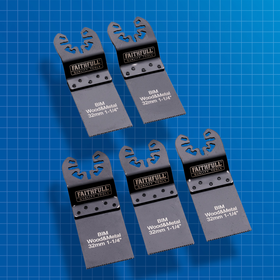 Product photograph of FAITHFULL 5 Piece Multi-Tool Blade Set 