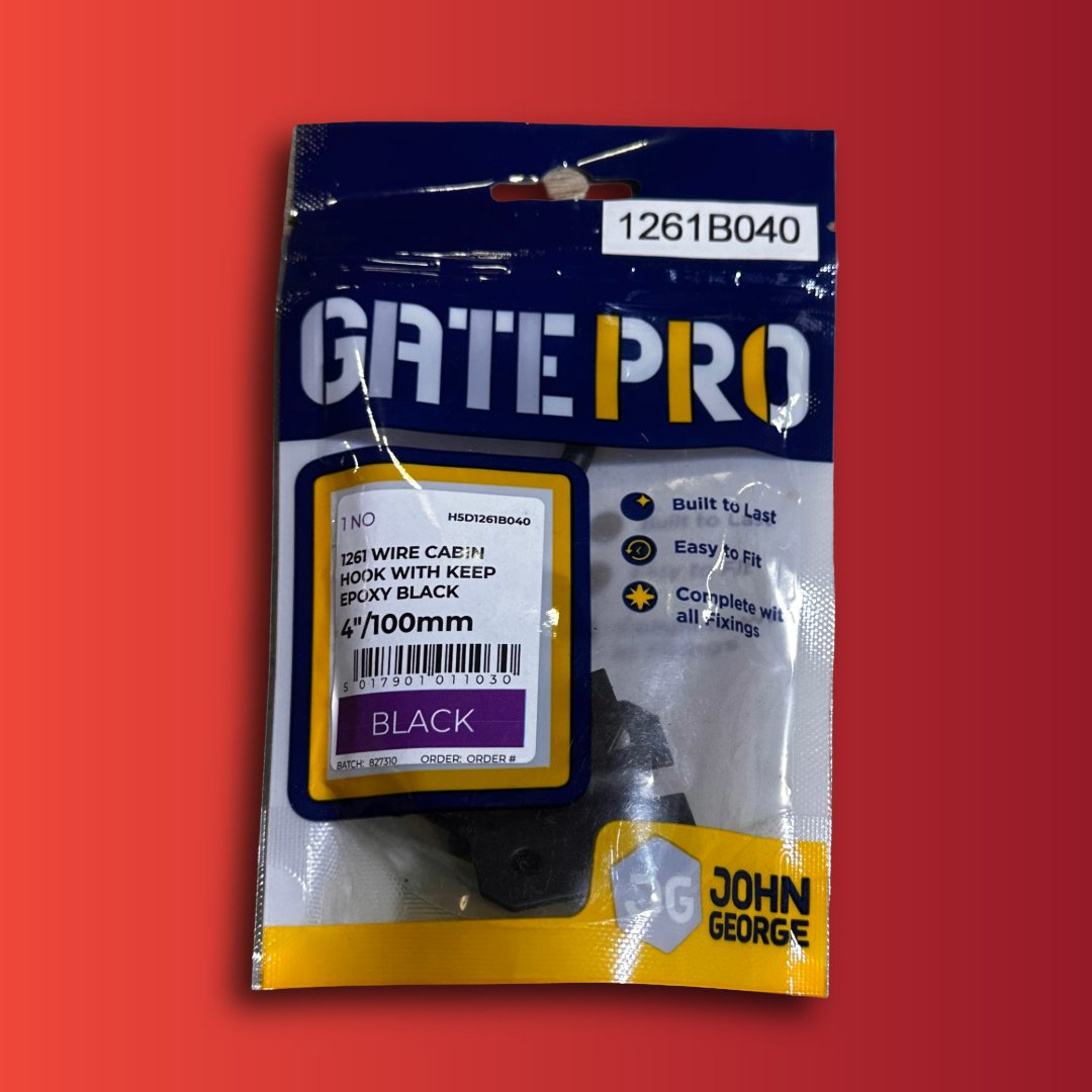 Product photograph of 100MM BLACK CABIN HOOK 