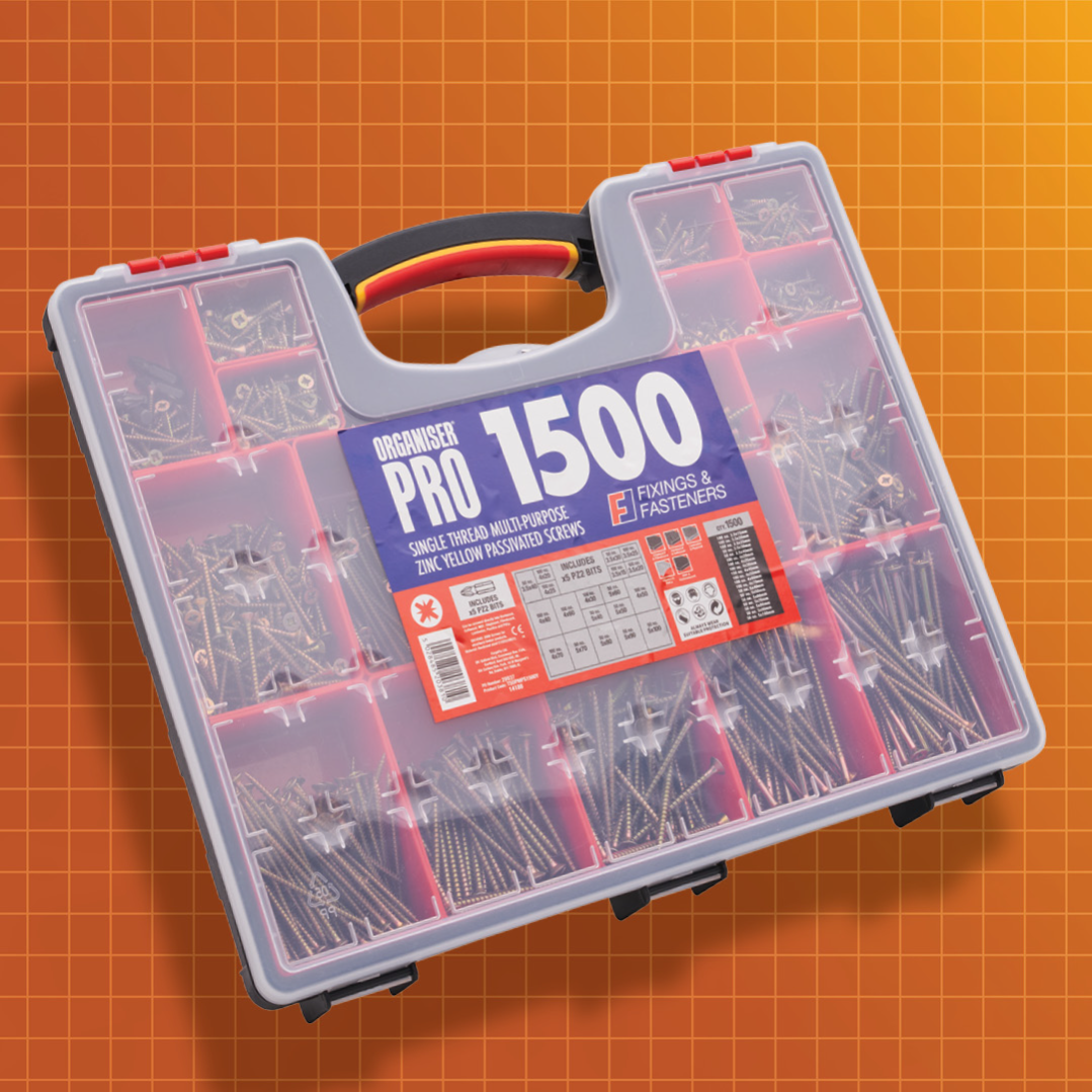 Product photograph of 1500 Piece Multi-Puprpose Screw Organiser 