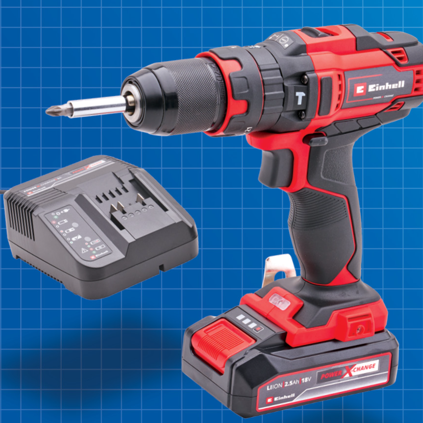 Image of EINHELL 18V Combi Drill with a 2.5Ah Li-Ion Battery