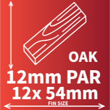 Product photograph of 12 x 54mm Fin Size PAR Door Lipping 2.4m Oak 12 x 54mm Lipping
