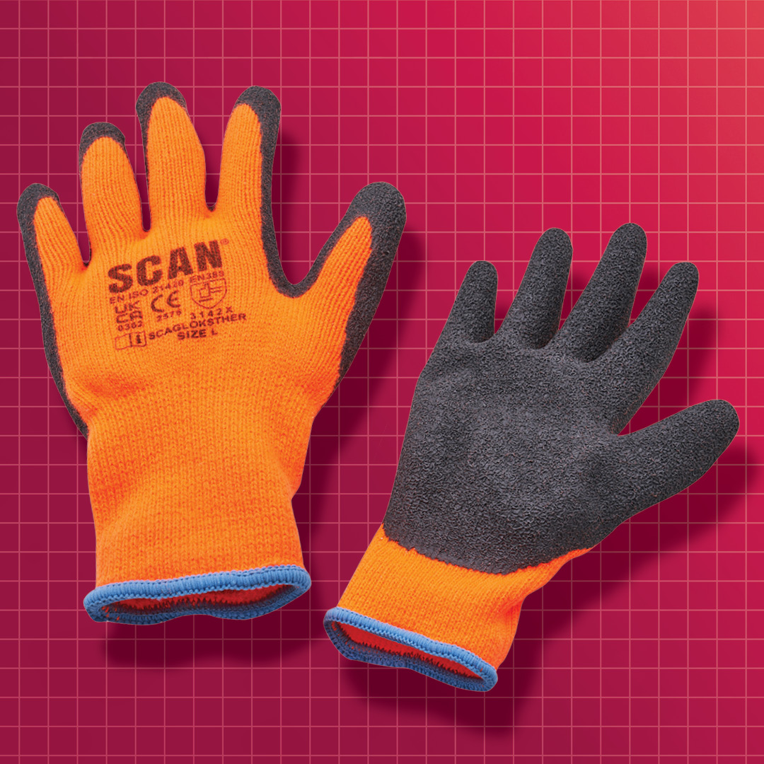 Product photograph of SCAN Dipped Thermal Latex Gloves (3 Pairs) 