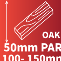 Product photograph of 50mm PAR AMERICAN WHITE OAK 