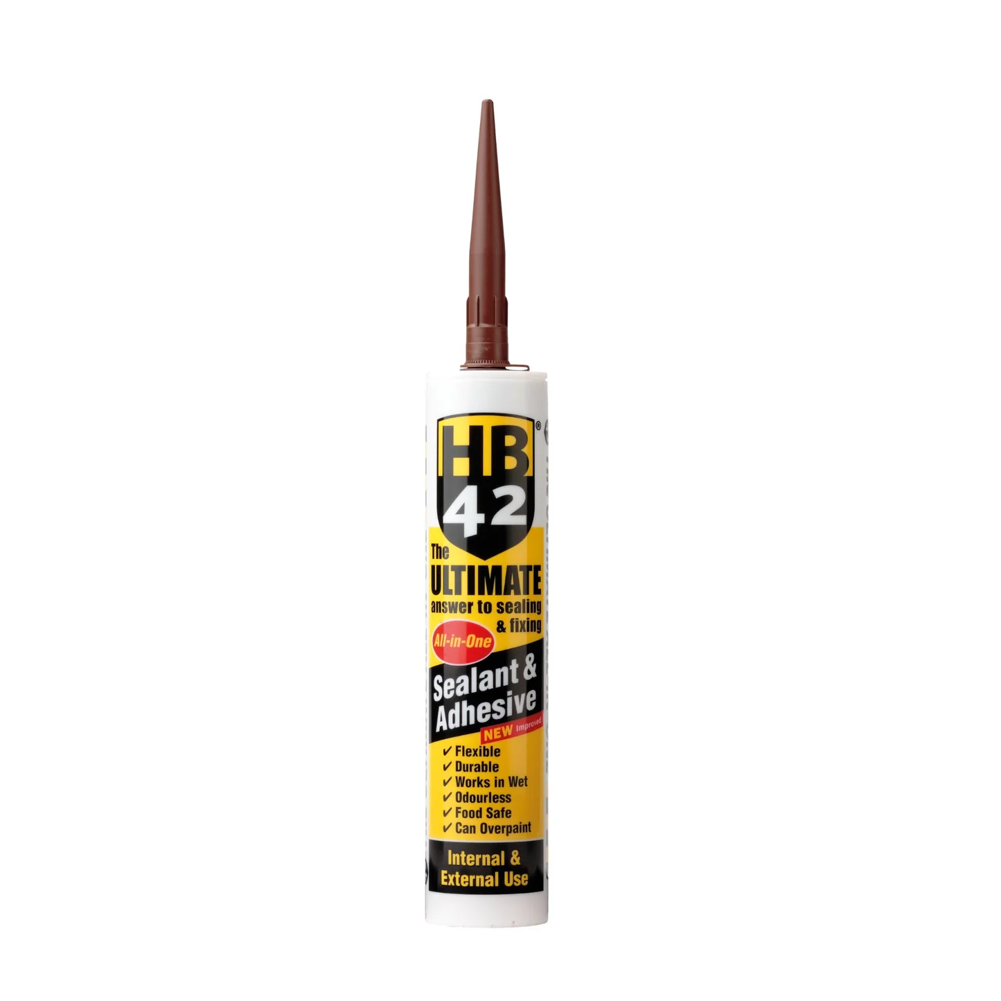 Product photograph of HB42 Ultimate Sealant/Adhesive Brown 290ml